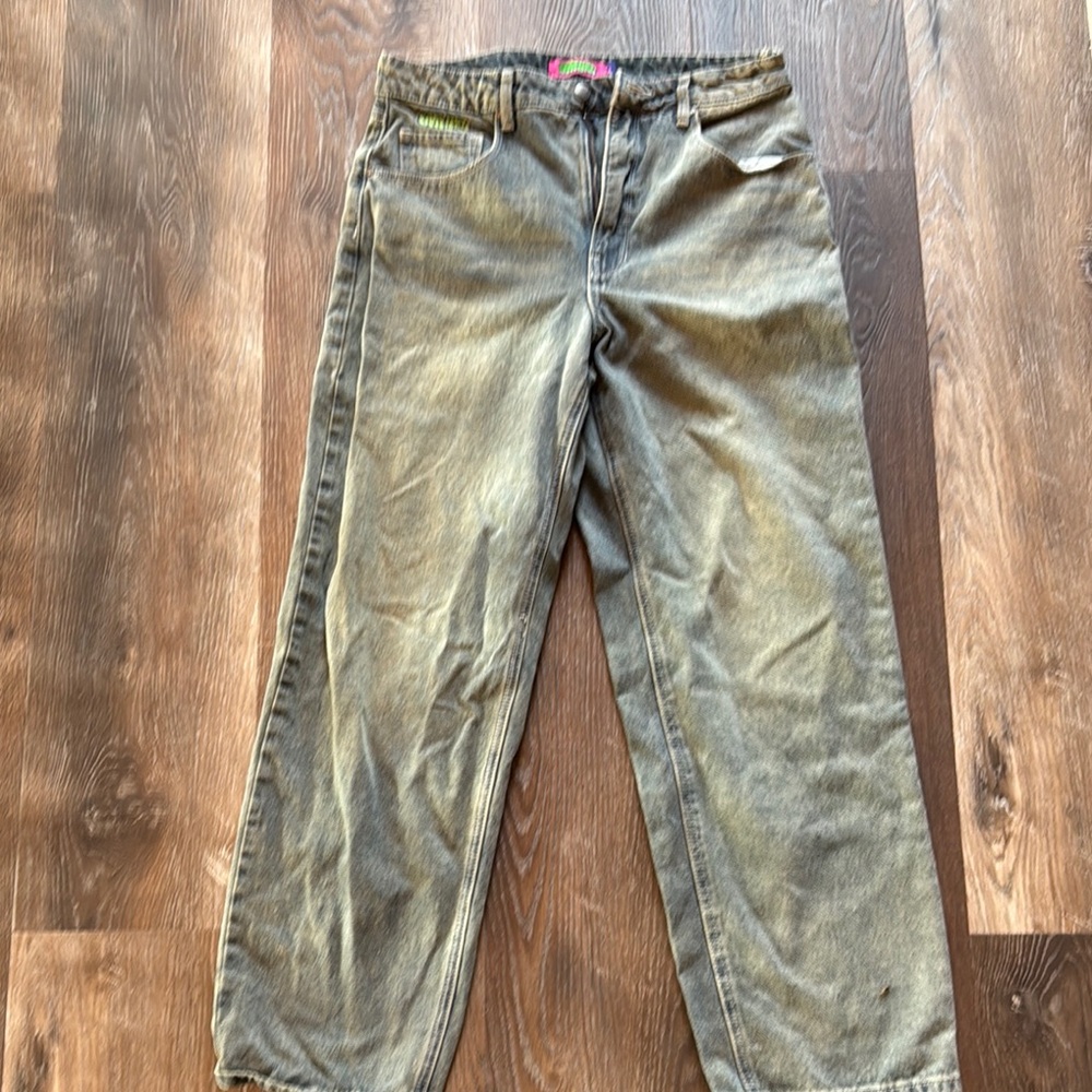 Source Unknown Gray Wide Leg Jeans